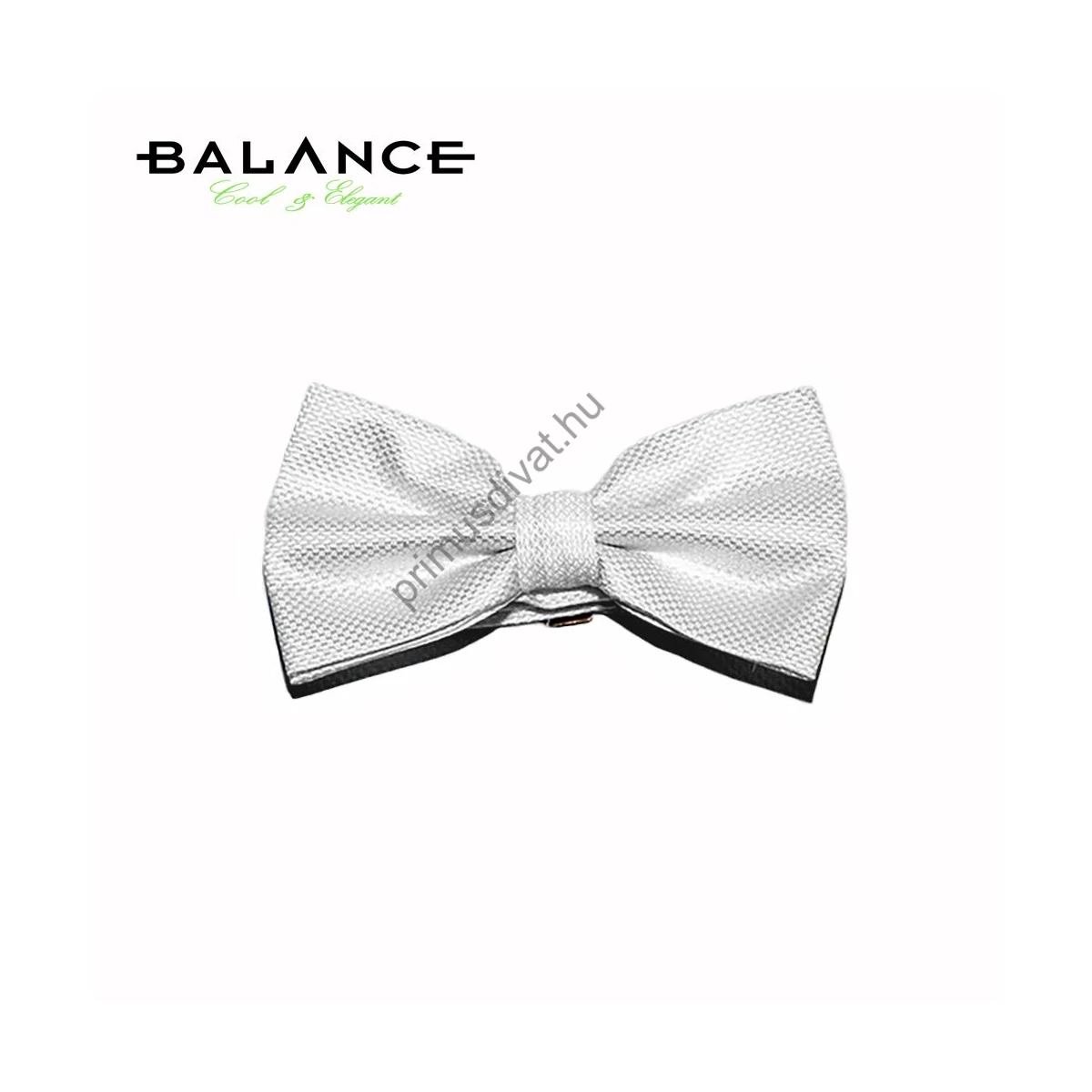 Balance szövött apró mintás fehér csokornyakkendő