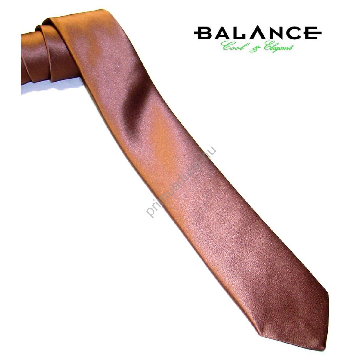 Balance keskeny selyem nyakkendő, barna