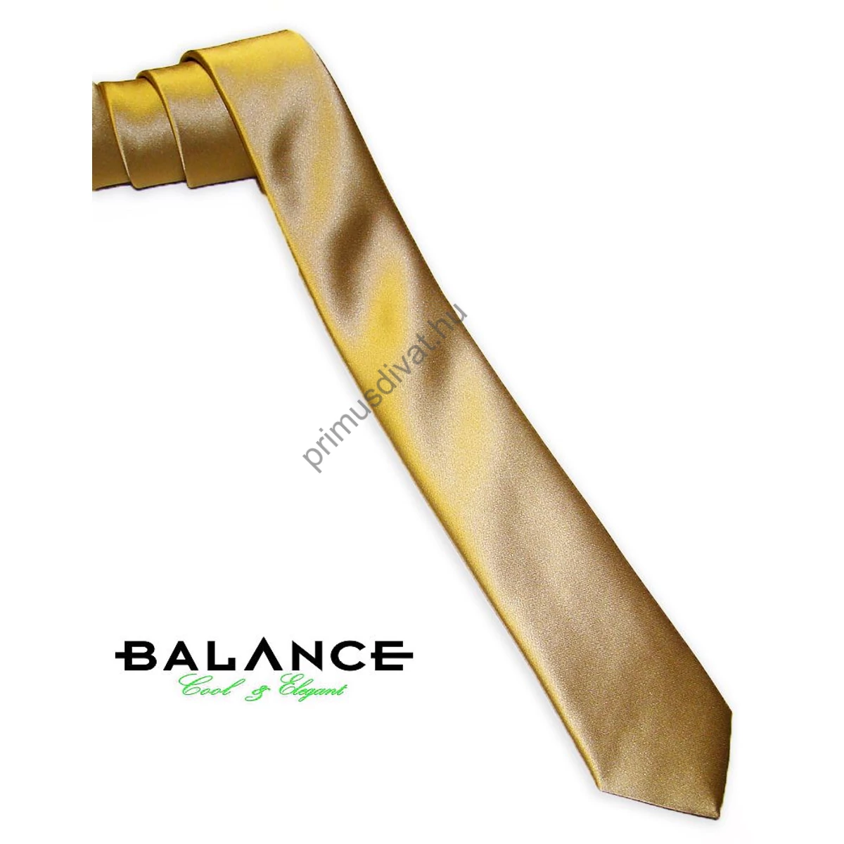 Balance keskeny selyem nyakkendő, arany
