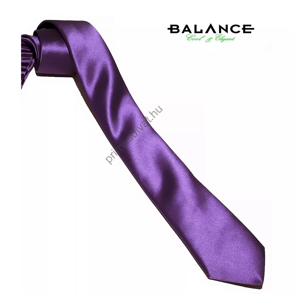 Balance keskeny selyem szatén nyakkendő, püspöklila