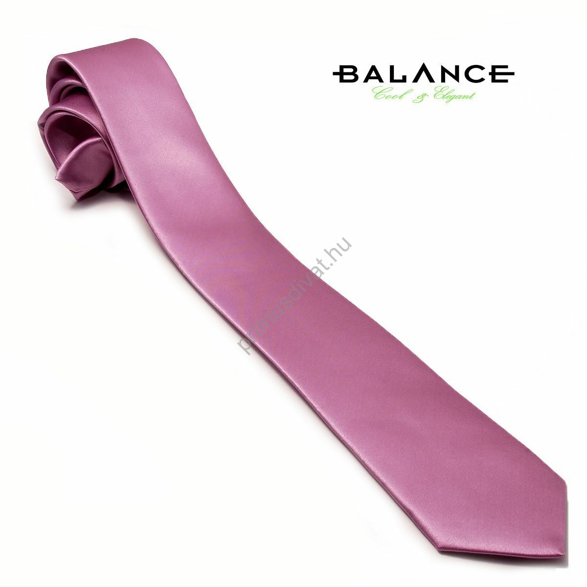Balance keskeny selyemszatén nyakkendő, orgona-lila