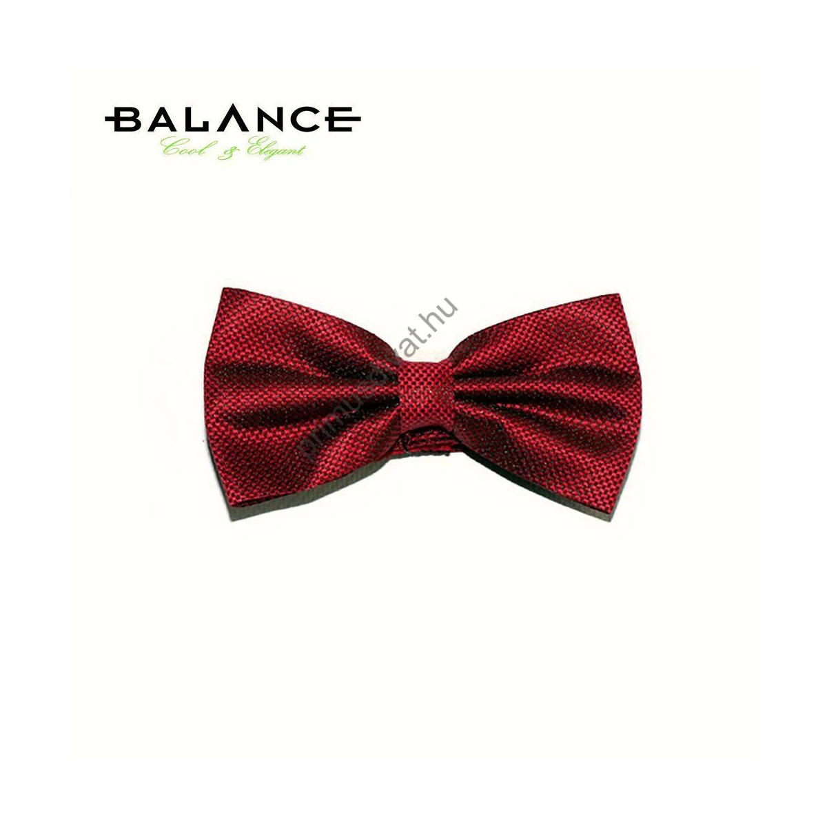 Szövött, anyagában apró mintás bordó Balance csokornyakkendő, feketés színjátszó felülettel