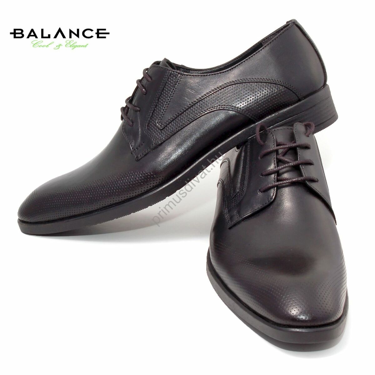 Balance bőr alkalmi férfi cipő, fekete