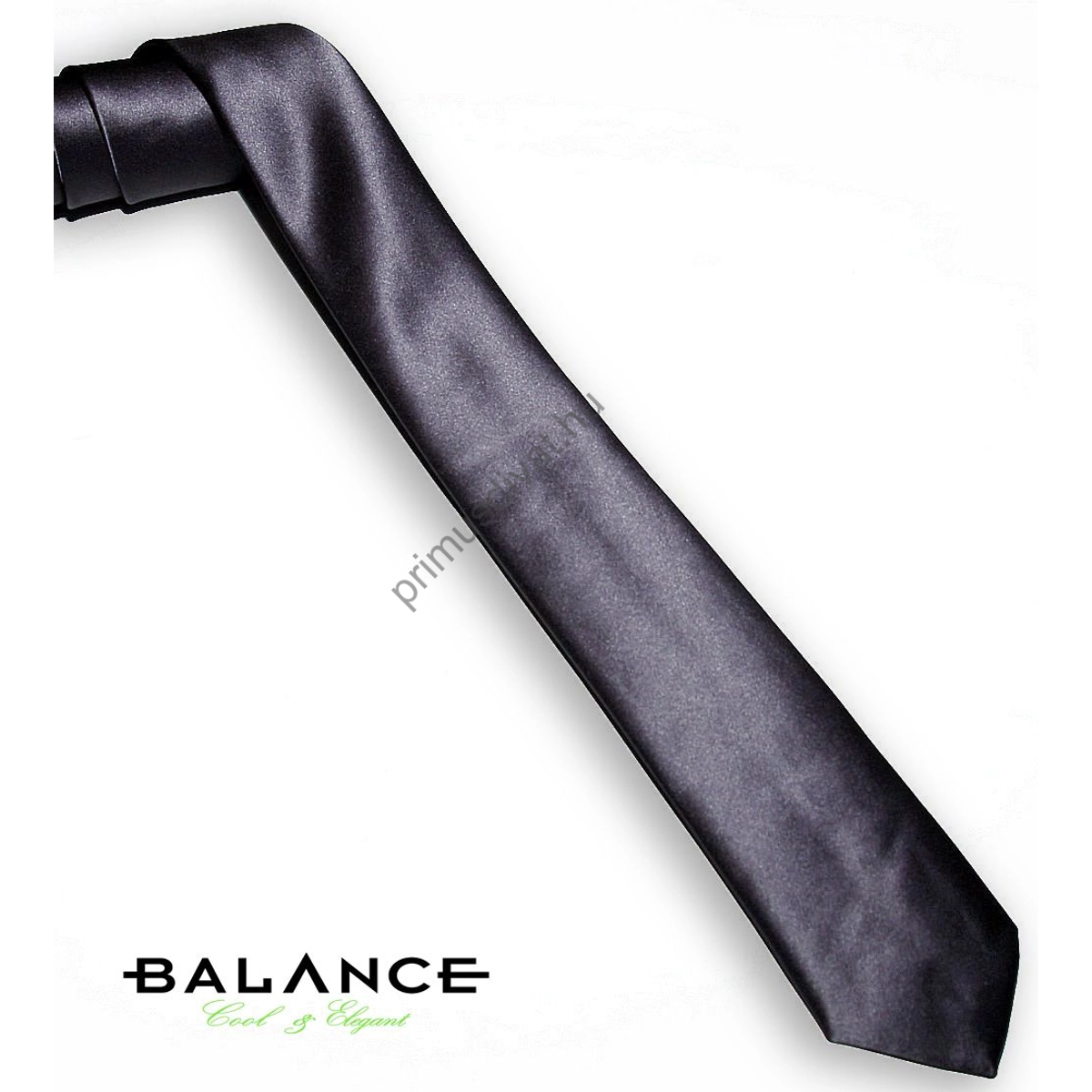 Balance keskeny selyemszatén nyakkendő, acélszürke