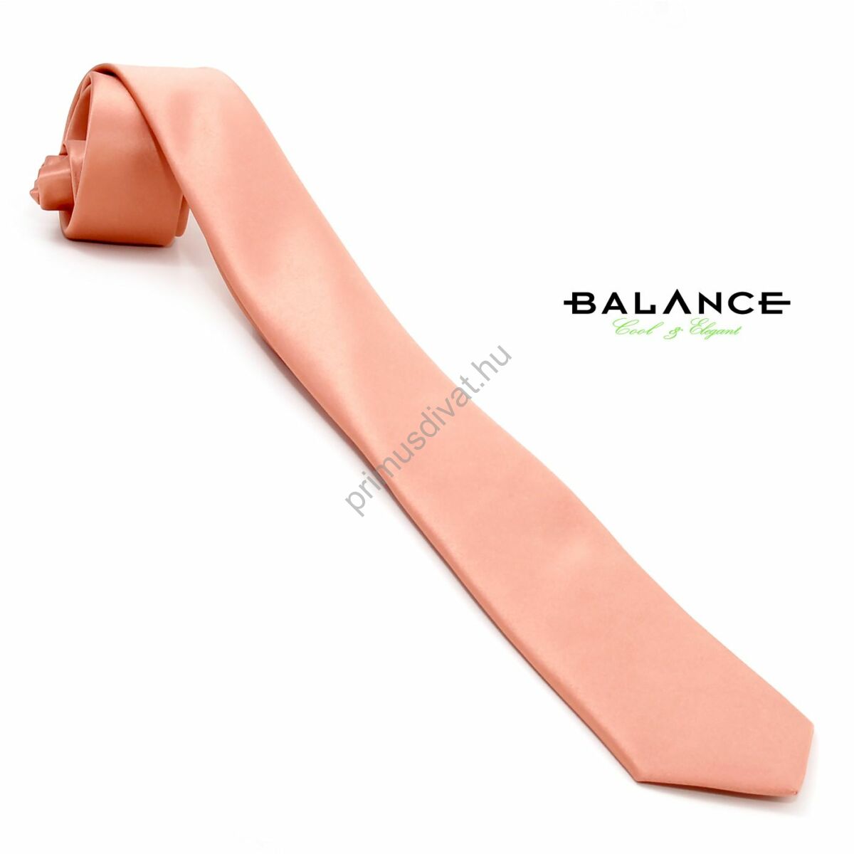 Balance púder színű keskeny selyemszatén nyakkendő