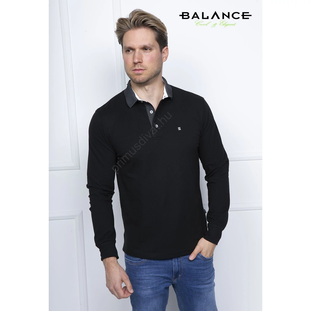 Blnc2453sw-1_Balance-galleros-gombos-nyaku-fekete-pike-pamut-anyagu-hosszu-ujju-Stricol-polo-pulover