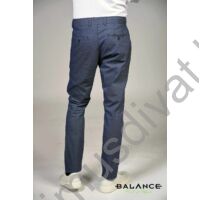 Balance kék tűpöttyös rugalmas szövet anyagú, svédzsebes Chinco nadrág