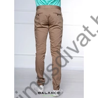 Balance camel színű svédzsebes Basir rugalmas vászon chino nadrág