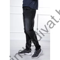 Balance enyhén koptatott fekete rugalmas, kissé szűkebb slim-fit Erik farmernadrág