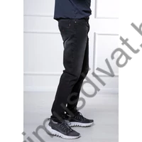 Balance enyhén koptatott fekete rugalmas, kissé szűkebb slim-fit Erik farmernadrág