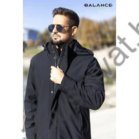 Balance vízlepergetős anyagú, levehető kapucnis, hosszabb, elegánsabb szabásvonalú sötétkék Wint dzseki, télikabát