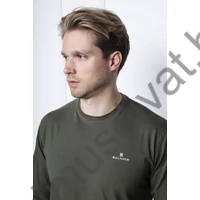 Balance környakas, rugalmas pamut anyagú keki hosszú ujjú Lycer póló, mellén kis márkafelirattal