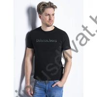 Balance környakas fekete rövid ujjú Bigpuff póló, mellén dombornyomott, árnyékolt márkafelirattal