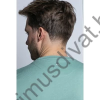 Balance környakas rövid ujjú pasztellzöld pamut B-mid póló, mellén kisméretű nyomott márkafelirattal