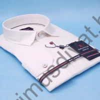Balance enyhén karcsúsított törtfehér színű len-pamut anyagú lezser hosszú ujjú Firenze slim-fit ing