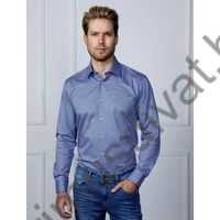 Balance fehér alapon nyomott sötétkék aprómintás hosszú ujjú karcsúsított Mali slim-fit ing