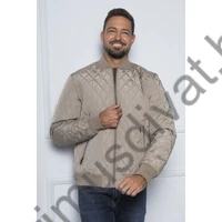 Balance bomber fazonú, vatelinnal bélelt vízlepergetős steppelt drapp Stepy dzseki