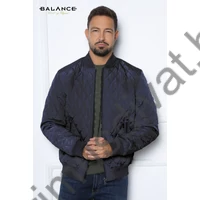 Balance bomber fazonú, vatelinnal bélelt vízlepergetős steppelt sötétkék Stepy dzseki