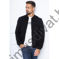 Balance vastag, puha pamut anyagú bomber fazonú fekete, cipzáras, zsebes Selbomb kardigán