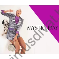 Mystic Day rövid állású fekete-fehér várostérkép mintás Antonió blézer, 2 címermintás fém gombbal