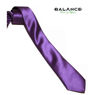 Balance keskeny selyem szatén nyakkendő, püspöklila Balance keskeny selyem szatén nyakkendő, püspöklila