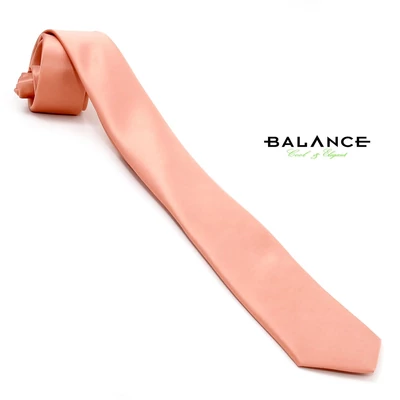 Balance púder színű keskeny selyemszatén nyakkendő