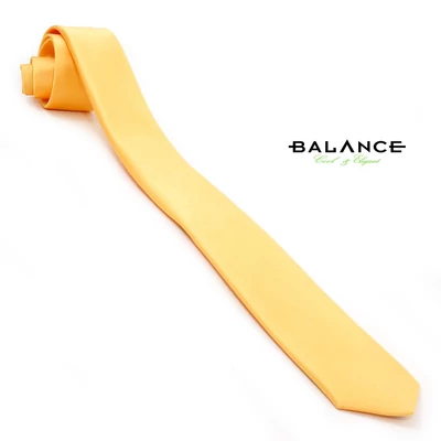 Balance sötét nap-sárga színű keskeny selyemszatén nyakkendő Balance sötét nap-sárga színű keskeny selyemszatén nyakkendő