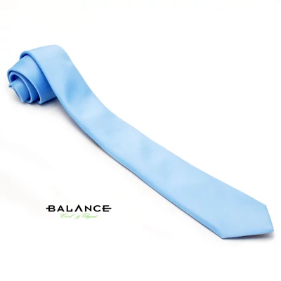 Balance világoskék keskeny selyem nyakkendő Balance világoskék keskeny selyem nyakkendő