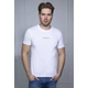 Balance környakas rövid ujjú fehér pamut B-mid póló, mellén kisméretű nyomott márkafelirattal