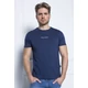 Balance környakas rövid ujjú sötétkék pamut B-mid póló, mellén kisméretű nyomott márkafelirattal